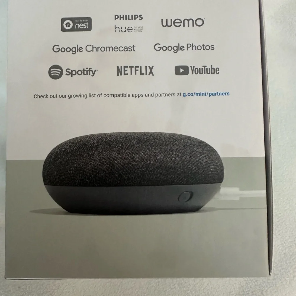 NWT GOOGLE HOME MINI CHARCOAL